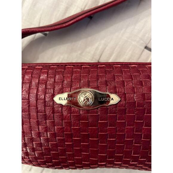 Elliot and Lucca Red Leather Weaved Bag - Picture 7 of 10